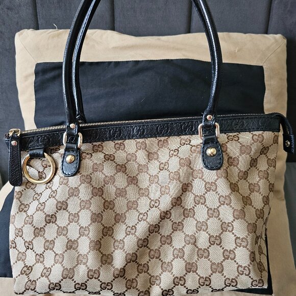 Gucci canvas shoulder bag - Picture 1 of 6